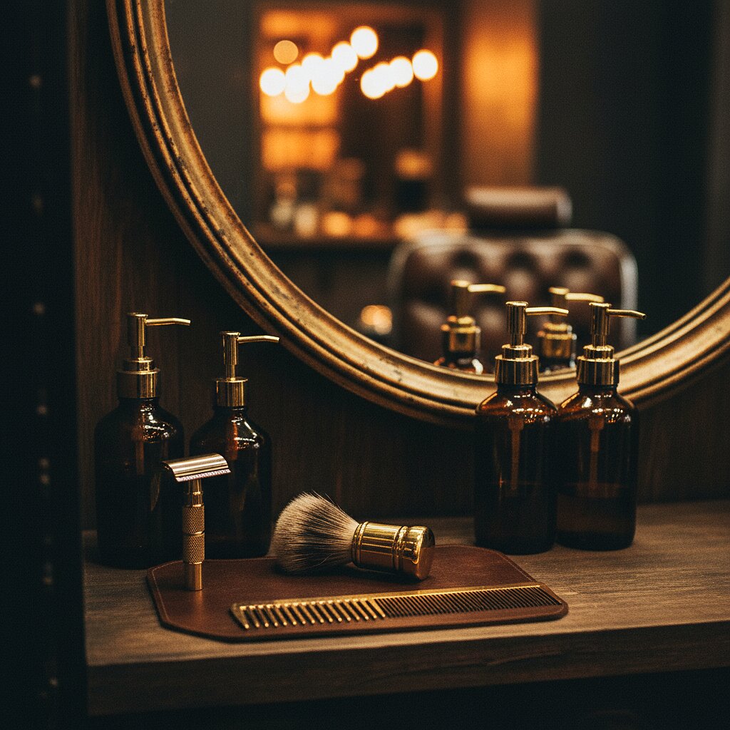 Inside Iron & Oak at night