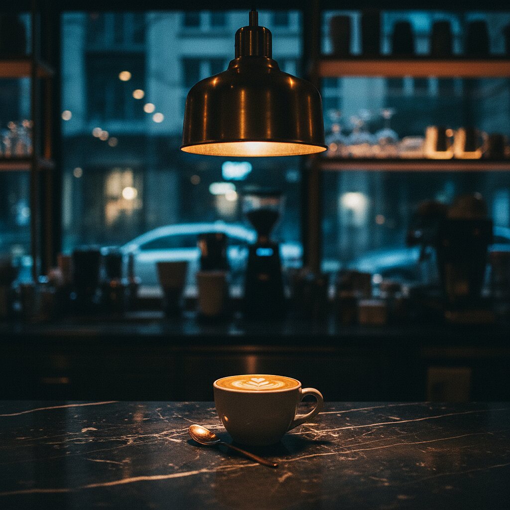 Ceramic cup with latte art