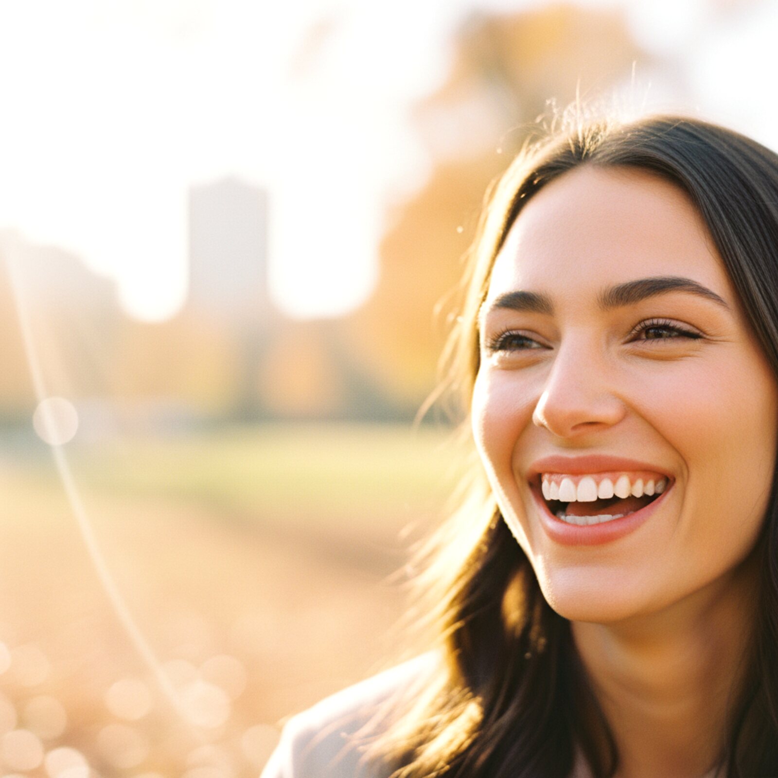 A patient with a healthy, bright smile
