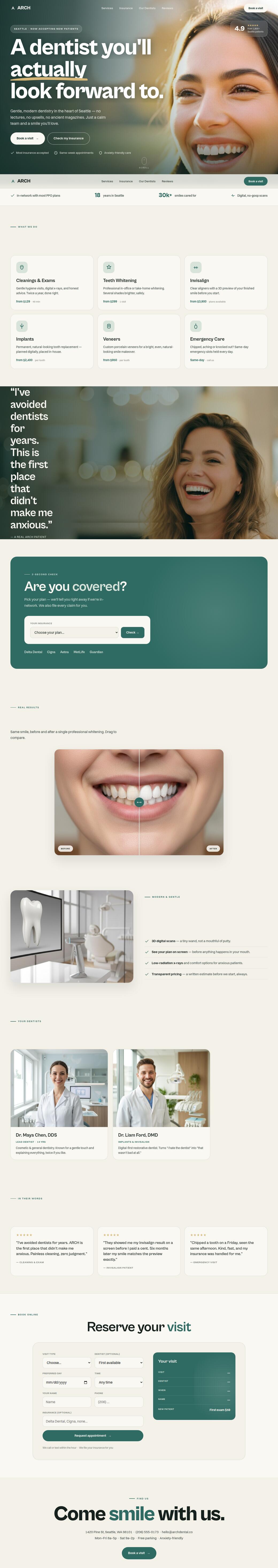 ARCH Dental — website by Lumen Studio