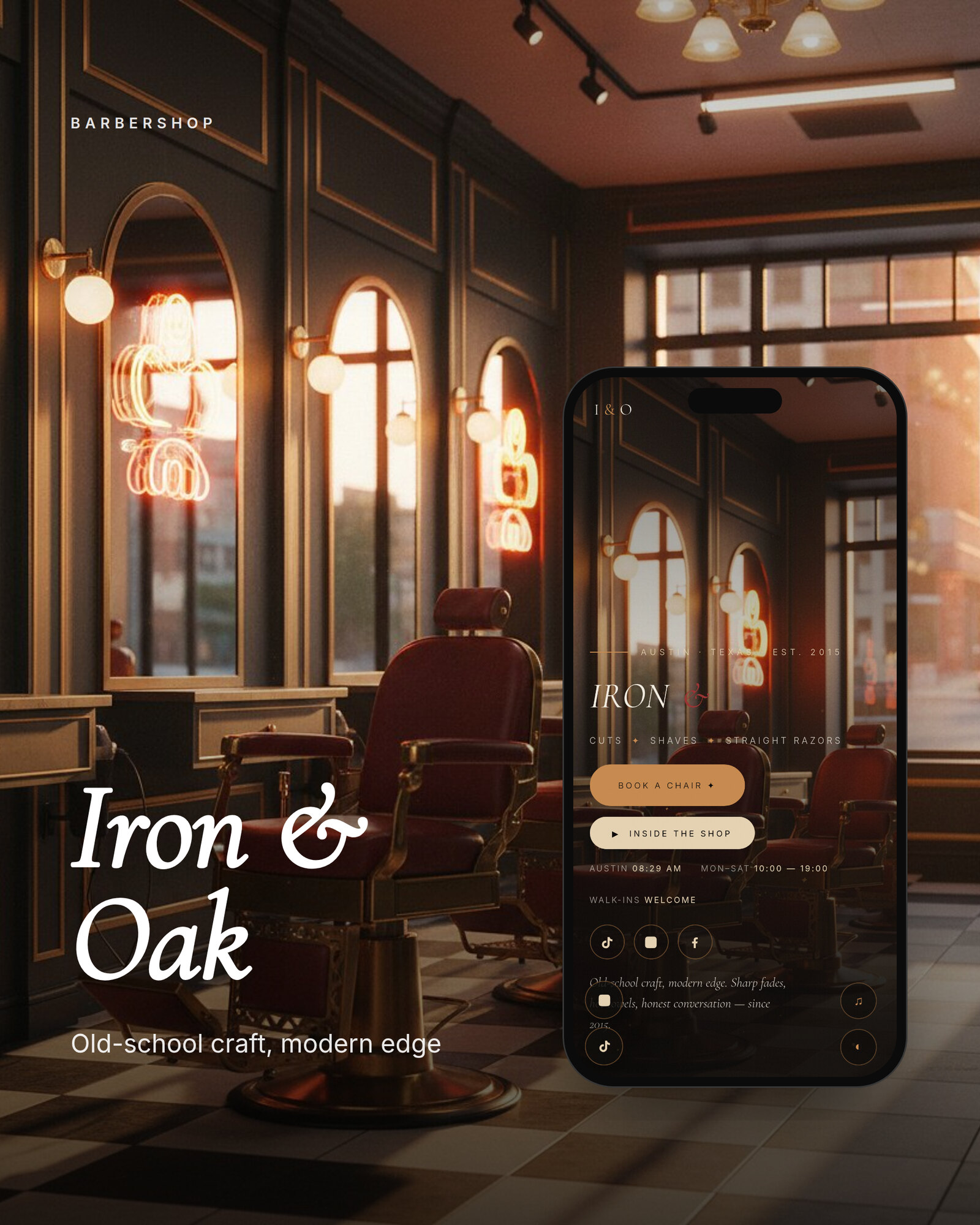 Iron & Oak — website by Lumen Studio